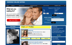 Swedish Online Dating Homepage Image